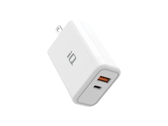 iQ 45W PD Wall Charger with Type C & A - White