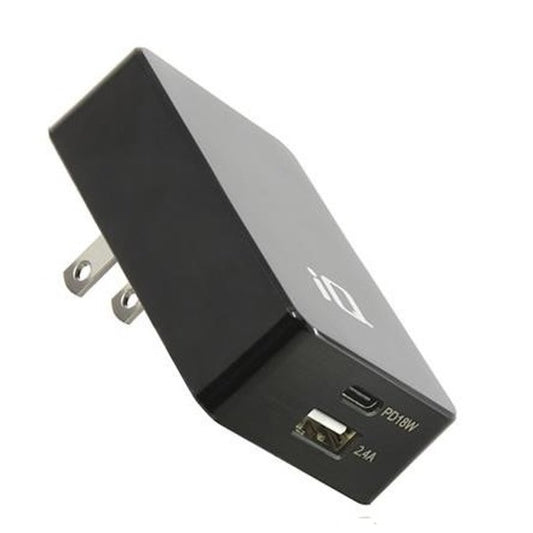 iQ 20W PD & 2.4 USB-A Wall Charger Block - Black